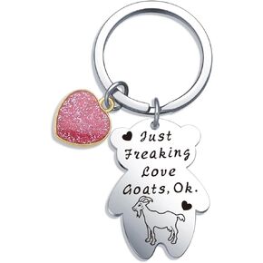 Goat Owner Must Have Keychain Goat Lady Jewelry Goat Mom Keychain Farm Keychain For Goat Lover Jewelry