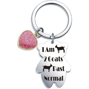 Goat Decor Goat Owner Keychain Goat Farmer Jewelry Goat Lover Gifts Goat Christmas Keychain
