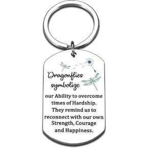 Dragonfly Gifts, Keychain Gifts for Women, Birthday Gifts for Men Women, Inspirational Gifts for Women, Graduation Back-to-School Wedding Get Well Soon Gifts for Her, Keychain for Teens 14-16