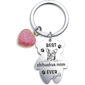 Chihuahua Decor Chihuahua Charm Gifts Dog Lover Keyring For Chihuahua Dog Owner Keychain Veterinarian Gifts