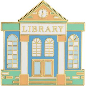 WSNANG Literary Hard Enamel Lapel Pin Librarian Gift Readers and Book Lovers Gift Bibliophile Gifts for Women Men