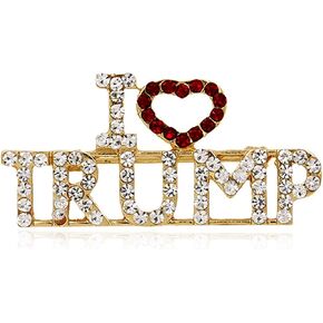 American Flag Pins 2024 American Flag Lapel Pins 2024 Crystal Lapel Brooch Memorabilia Gift for 2024 United States Presidential Election