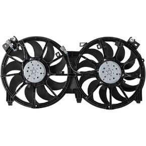 DNA MOTORING OEM-RF-0230 Factory Style Radiator Cooling Fan Assembly Cooling Efficiency Improved Direct Replacement [Compatible with Nissan Maxima 2009-2014] , Black