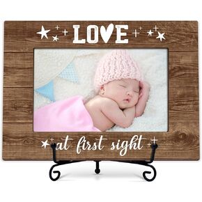 Baby Announcement Photo Frame Gifts, My First Grandchild Wooden Picture Frame With Stand, Family Frame, First Time Grandparents Gifts, Baby Sonogram Baby Shower Gifts For New Grandma New Grandpa -07