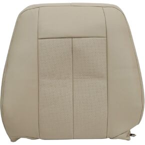GXARTS Driver or Passenger Side Top Lean Back Replacement Perforated Leather Seat Cover Tan #4C 2C or 1C Compatible with Ford Expedition 2007 2008 2009 2010 2011 2012 2013 2014
