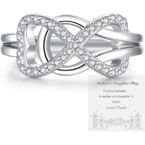 Witches Knot Rings Sterling Silver：Anillo Nudo de Bruja Plata 925 Original - Adjustable Celtic Knot Ring Dainty Heart Eternity Band Celtic Jewelry Gift for Women Friend Birthdays Mother'S Day in Kuwait