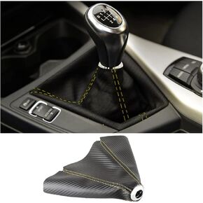 zipelo Car Shift Boot Cover, Universal Auto Gear Shift Knob Dust Protector, Leather Manual Auto Shifter Shift Boots Cover Gear Stick Gaiter, Vehicle Accessorise for Most Car