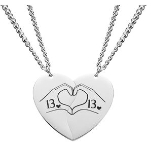 Heart Hands Gesture Best Friends Matching BFF Necklaces for 2 Women Bestie Sister TS Inspired Stuff Friendship Jewelry Merch Gift for 2 Music Lover birthday gifts for superstar signature fans