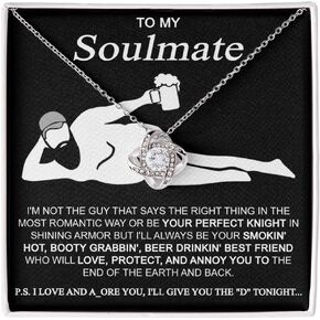 HETRALE To My Soulmate Necklace For Women, Funny Gifts For Girlfriend, Personalized Valentine's Day Presents For Future Wife, Best Birthday Meaningful Gift Ideas For Wife, Women Romantic Jewelry For Her Anniversary6