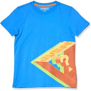 GUESS Boys' Organic Cotton Triangle Logo Shirt
