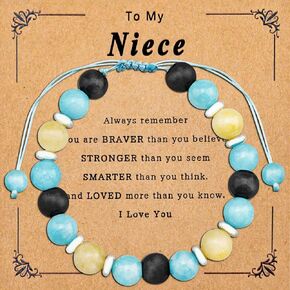 Stocking Stuffers for Adults Women Girls Niece Daughter Christmas Stocking Stuffers For Women Bracelet Birthday Back to School Cute Graduation Card Gift for High School College