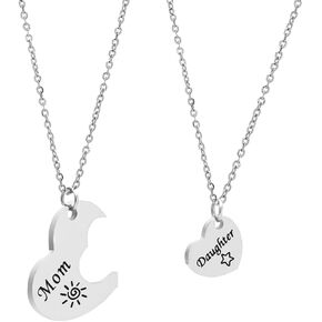 Mom Daughter Necklace Set Mama and Mama's Bestie Matching Gift Mother Daughter Gift Mommy and Me Gift Set Mom Birthday Gift