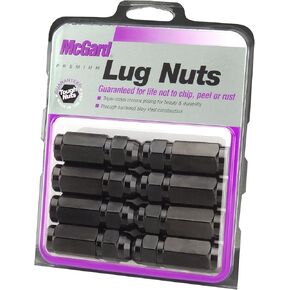 McGard 64816 Black (9/16"-18 Thread Size) Cone Seat Style Lug Nut, (Set of 8), 4 Lug Nuts