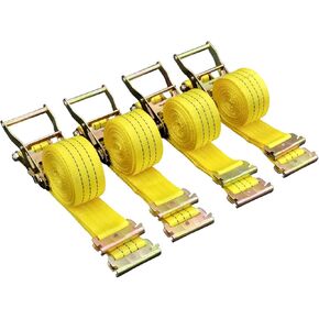 8 Pack E-Track Ratchet Straps 2" x15' 4400LB Tie Down