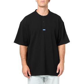 HUGO Men's Small Logo Cotton Henley T-Shirt
