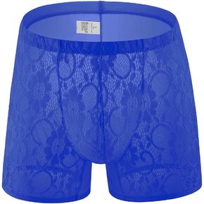 Pouch Panties Men's See Through Boxer Briefs Lace Mesh Sexy Large Pouch Briefs