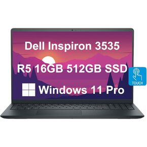 DELL Inspiron 15 15.6" Business Laptop (FHD Touchscreen, AMD Ryzen 5 7530U, 32GB RAM, 1TB PCIe SSD, (6-Core Beat i7-1165G7)) Numeric Keypad, Webcam, 2023 Inspiron 3000 3535, Win 11 Pro, Carbon Black