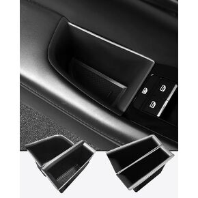 4Pcs for Mazda 3 2019-2023 Axela CX-30 CX30 2020-2023 Front and Rear Door Storage Box Door side Grab Tray Door Storage Organizer Armrest Phone Container （Black）