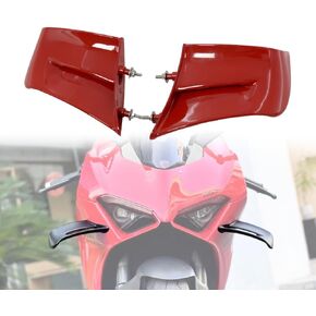 Motorcycle Fairing Wing Air Deflectors for Ducati Accessories, Motorcycle Side Spoiler Wing for Ducati Panigale V4 V4S 2022-2024, Motorcycle Wind Fin Fairing Accessories (Red)