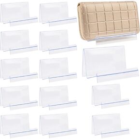 AUEAR, 5.5 x 3.3 Inch Acrylic Purse Display Stand Wallet Holder Handbag Organizer Box for Bag Phone Cards Store Business