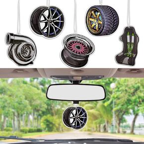 Car Air Freshener Incense Chips Scented Ornament, Car Auto Parts Turbo Brake Hub Fragrance Hanging Slice, Car Diffuser Ornament Essential Pendant Gift for Car Interior Accessories Home Decor