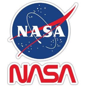 SHOP A THING – NASA Sticker – Vinyl Decal for Van and Truck – Waterproof Anime Decal for Water Bottle – Indoor and Outdoor Use for Mailbox – Car Window Decal – Pack of 02 - SAT 52