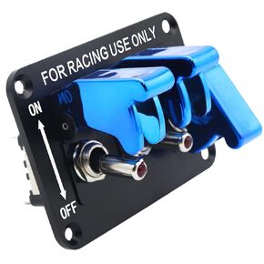 3 Gang Toggle Switch Panel with 12V LED Light Rocker Switch and Waterproof Cover 20A 3Pin SPST Switch Panel for Racing Car Trucks and Marine (Red)