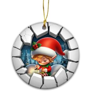 Funny Christmas Ornament 2024 | Santa's Ho's Ho's Ho's Holiday Humor Ornament, Merry and Funny Santa Pink Ornament, Funny Christmas Ornament, Holiday Party Decor (Pink Santa)