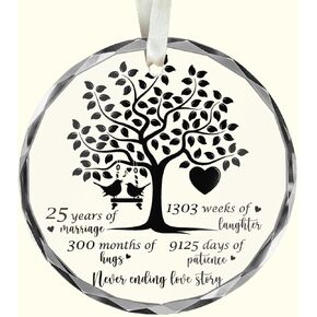 50th Anniversary Wedding Gifts 50th Anniversary Crystal Glass 50 Year Anniversary Wedding Gifts for Couple Wife Parents 50th Wedding Anniversary Unique Gift Ideas