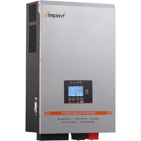 Ampinvt 6000W 48v Hybrid Solar Inverter 120V/240v Split Phase Output Built-in 100A MPPT Solar Controller, Off Grid Low Frequency Pure sine Wave Inverter Charger, for Lead Acid Lithium Gel Battery