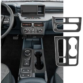 Center Console Trim Compatible with 22-25 Ford Maverick Air Outlet Gear Shift Panel Reading Light Panel Cover Trim Replacement for 2022-2025 Ford Maverick Accessories (Glossy Carbon Fiber)