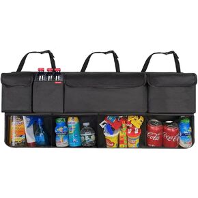 Luckybay Car Trunk Organizer, Super Capacity Car Hanging Organizer with 8 Pockets, Tidy Storage Bag with Lids, Space Saving Expert