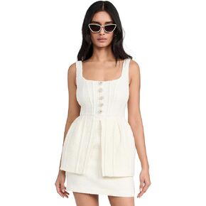 Self Portrait Women's Boucle Peplum Mini Dress