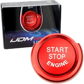 iJDMTOY Set of Anodized Blue Aluminum Keyless Engine Push Start Button w/Surrounding Ring Trim Compatible with BMW 2 3 4 Series X1 (F22 F30 F32 F34 F48)