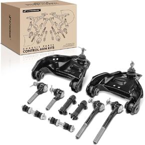 A-Premium Set of 10, Front Upper Control Arm, Inner Outer Tie Rod End, Sway Bar Link, Compatible with Chevrolet Blazer 1998-2005, S10 1998-2004, GMC Jimmy 1998-2005, Sonoma 1998-2004
