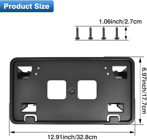 License Plate Bracket Compatible with 2021-2023 Ford F150 3.3L V6 5.0L V8 Accessories, Front Bumper License Plate Holder Frame Replace for ML3Z-17A385-AB in Kuwait
