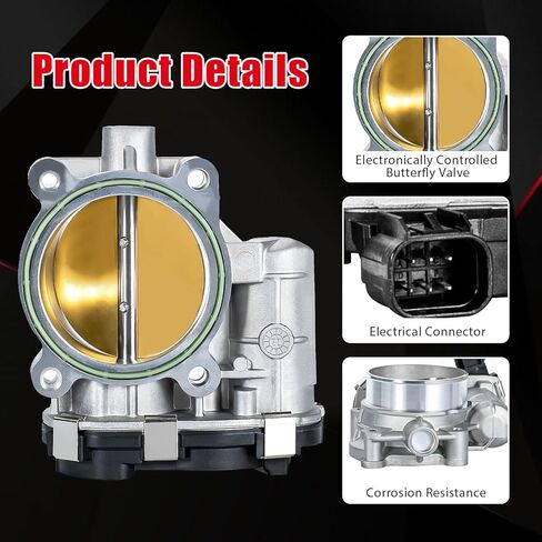 مجموعة جسم الخانق الإلكترونية الجديدة مع مستشعر موضع TPS متوافق مع لوسيرن تيرازا إمبالا ماليبو مونتي كارلو أبلاندر G6 مونتانا SV6 ريلاي أورا فيو 3.5 لتر 3.9 لتر إكوينوكس تورنت 3.4 لتر V6 in Kuwait