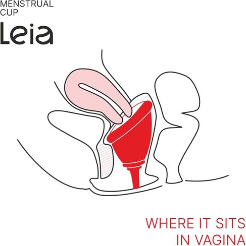Leia Premium Soft Menstrual Cup with Metal Carrying Case | OB/GYN Designed | Low Cervix | Firm Rim | Muscle Support | Cups for Teens | Compact (Medium) in Saudi Arabia