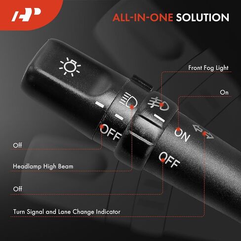 A-Premium Turn Signal Switch, Headlight Dimmer Fog Light Multifunction Switch Lever Compatible with Toyota 4Runner 2000-2009, No Auto Headlight in Saudi Arabia