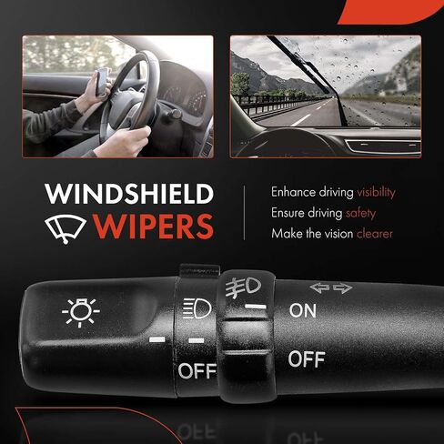 A-Premium Turn Signal Switch, Headlight Dimmer Fog Light Multifunction Switch Lever Compatible with Toyota 4Runner 2000-2009, No Auto Headlight in Saudi Arabia