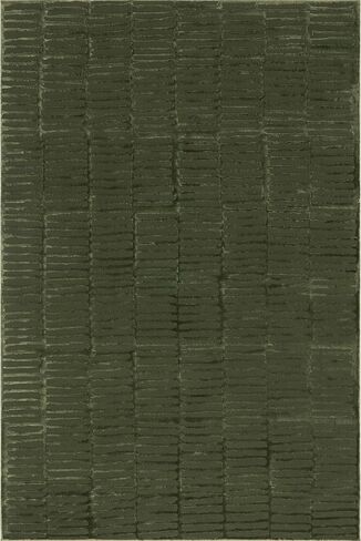 nuLOOM 3' x 5' SuperiorWash Indoor Area Rug, 100% Recycled PET, Machine Washable, Oeko-TEX Certified, Medium Pile, Pet-Friendly, Kailani Geometric Green in Saudi Arabia