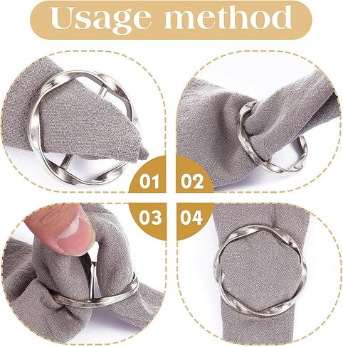 6 Pieces Scarf Ring, Women's T-Shirt Tie Clips Dress Clips Slides for Scarves Back Cinch Waist Cincher Clip Twist Tee Knot Ring Circle Scarf Buckle Tightener for Women Girls Tshirt Dresses Clothes in Saudi Arabia