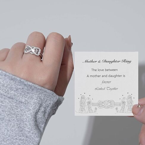 Witches Knot Rings Sterling Silver：Anillo Nudo de Bruja Plata 925 Original - Adjustable Celtic Knot Ring Dainty Heart Eternity Band Celtic Jewelry Gift for Women Friend Birthdays Mother'S Day in Kuwait