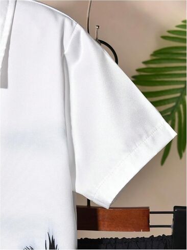 GORGLITTER Boy's Two Piece Shorts Sets Color Block Button Down Short Sleeve Shirt and Shorts Outfits in Saudi Arabia