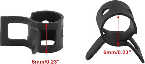 40Pcs Fuel Line Spring Hose Clamps- 11mm Inner Dia, Steel Spring Band Type Clamps Black Pressure Air Clip Clamp for Silicone Tube Vacuum Hose Water Pipe in Kuwait