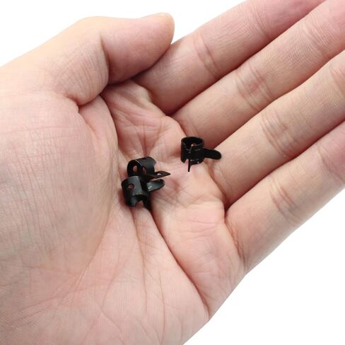 40Pcs Fuel Line Spring Hose Clamps- 11mm Inner Dia, Steel Spring Band Type Clamps Black Pressure Air Clip Clamp for Silicone Tube Vacuum Hose Water Pipe in Kuwait