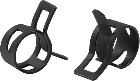 40Pcs Fuel Line Spring Hose Clamps- 11mm Inner Dia, Steel Spring Band Type Clamps Black Pressure Air Clip Clamp for Silicone Tube Vacuum Hose Water Pipe in Kuwait