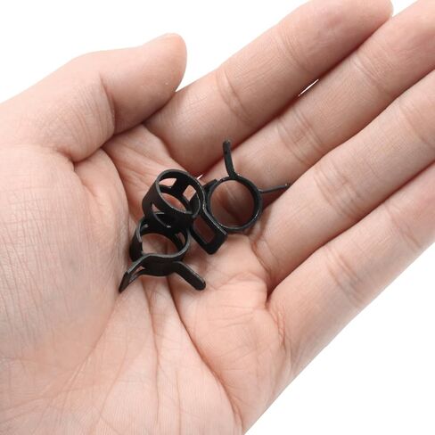 40Pcs Fuel Line Spring Hose Clamps- 11mm Inner Dia, Steel Spring Band Type Clamps Black Pressure Air Clip Clamp for Silicone Tube Vacuum Hose Water Pipe in Kuwait