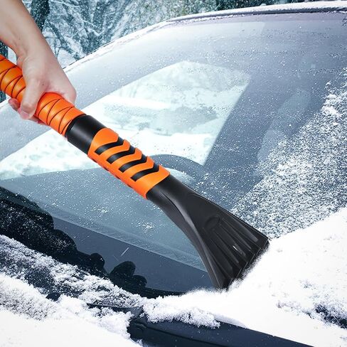 Magshion 4-in-1 Ice Scraper and Brush Combo for Car Emergency Snow Shovel, Extendable Snow Broom with Foam Grip 180° Pivoting Brush Head Snow Scraper for Car, Truck, Van in Saudi Arabia