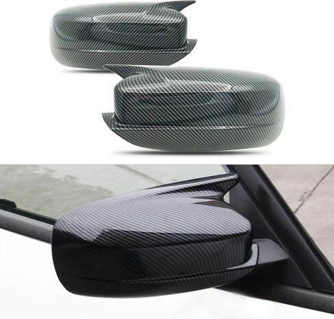 Door Side Mirror Covers Caps Fit for Dodge Charger 2011-2020 Fit for Chrysler 200 300 2011-2018 Left and Right Rearview Mirror Caps Cover (Carbon Fiber Style) in Kuwait